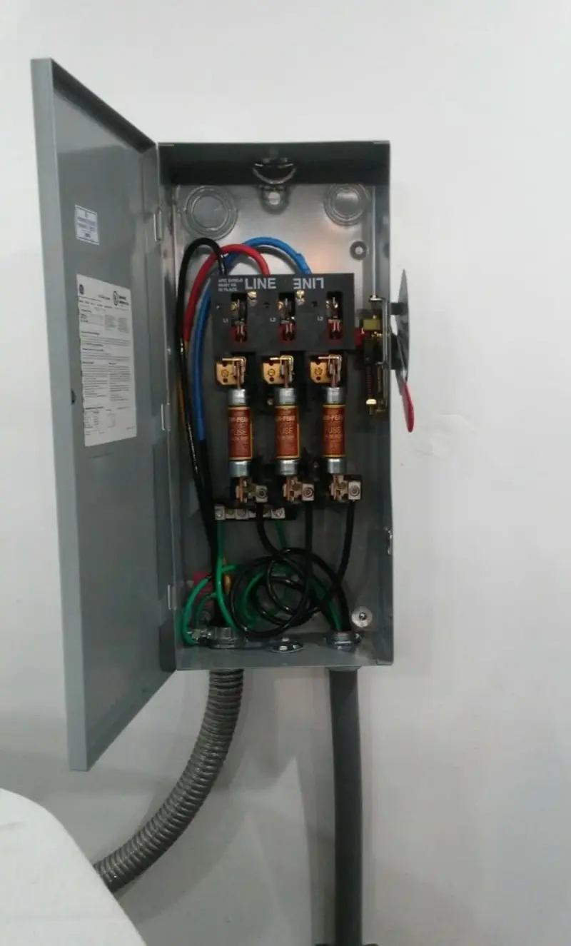 Three-phase disconnect switch installed for Electrical Wiring & Rewiring in Bourne